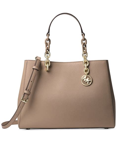 michael kors cynthia medium convertible satchel|Cynthia Medium Saffiano Leather Satchel .